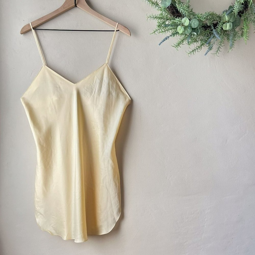 Vintage Cream Yellow Slip Nightgown Chemise